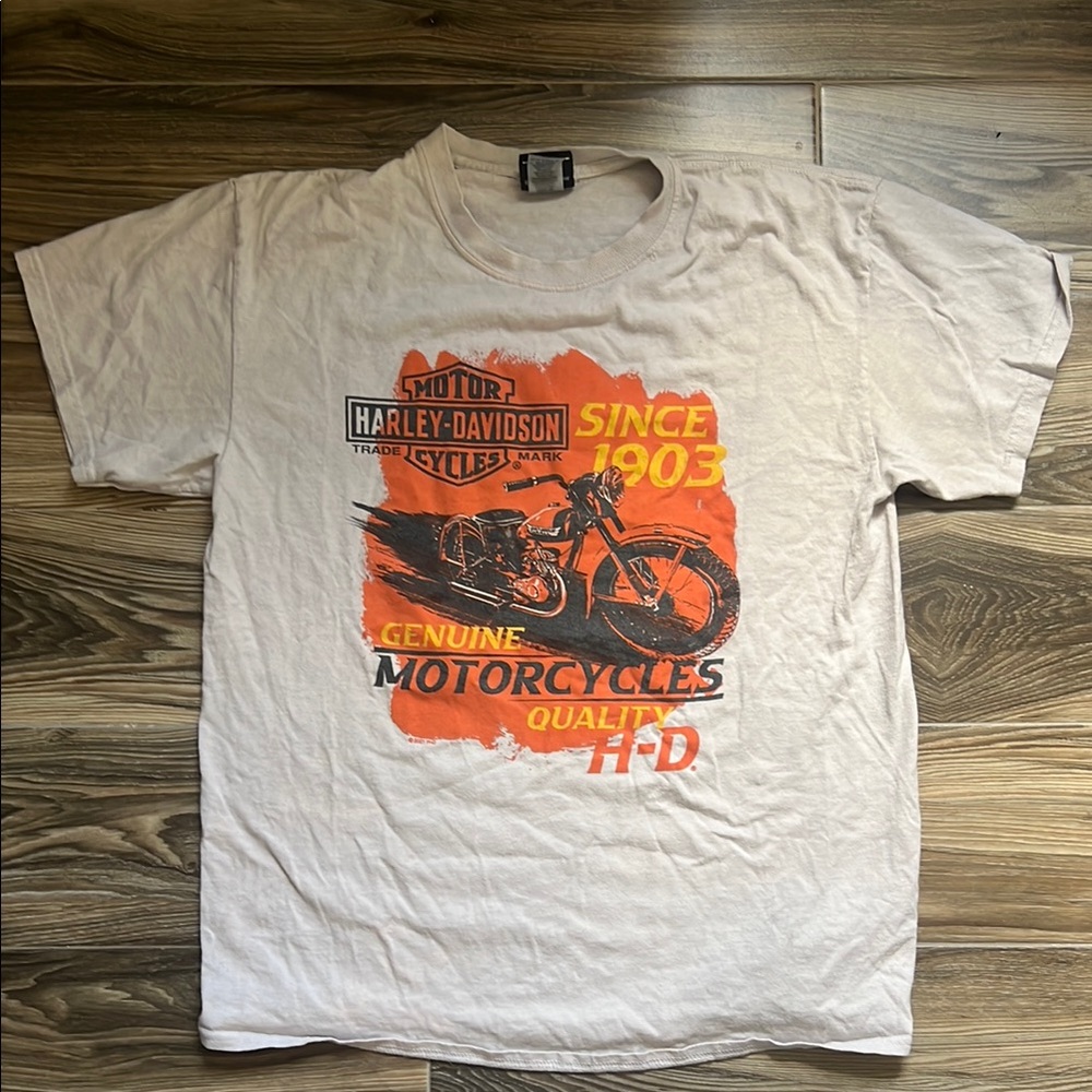 Harley-Davidson Black and Orange Logo Tag